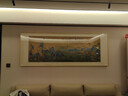 摩馬藝品千里江山圖山水畫(huà)客廳裝飾畫(huà)中式風(fēng)掛畫(huà)客廳畫(huà)沙發(fā)背景畫(huà)國畫(huà) 雅致紅褐實(shí)木畫(huà)框【免費安裝】 80x210cm（館藏絲絹畫(huà)芯） 曬單實(shí)拍圖