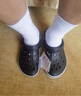 卡駱馳crocs洞洞鞋貝雅卡駱班輕便耐磨一腳蹬休閑鞋|205089 黑色/白色-066 43 (270mm) 曬單實拍圖