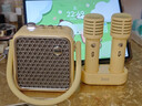 Divoom點音麥克風k歌一體音響家庭ktv全套可接電視客廳家用藍牙音箱HIFI音質戶外聚餐便攜式直播唱歌話筒 雙麥顯眼包音箱（琥珀黃） 曬單實拍圖