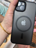 摯衛(wèi)士【膚感磁吸】適用蘋果13手機殼iPhone13保護套magsafe磁吸無線充電超薄防摔親膚磨砂半透 午夜黑 曬單實拍圖