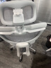 南皇電競椅辦公椅人體工學椅子可躺電腦椅人工力學座椅久坐舒服打游戲 鏤空太空灰-4級桿-尼腳-無擱腳 120-155度(含) 可旋轉(zhuǎn)可升降扶手 曬單實拍圖
