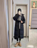 俞兆林2025冬季新款羽絨棉服女中長款過膝韓版棉襖大碼寬松加厚棉衣外套 黑色 S 80-100斤 曬單實拍圖