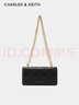 CHARLES&KEITH質感菱格鏈條小方錢包女包包女包生日禮物七夕禮物CK6-10680924 Black黑色 XS 曬單實拍圖