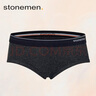 STONEMEN潮牌內(nèi)褲女純棉舒適親膚透氣高彈運(yùn)動(dòng)休閑中腰三角褲性感女士?jī)?nèi)褲 黑色 M 曬單實(shí)拍圖
