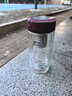 萬(wàn)象雙層玻璃杯男女士杯子便攜式泡茶杯女創(chuàng  )意時(shí)尚水杯車(chē)載辦公鵝蛋杯 V187棗紅色- 350ml 曬單實(shí)拍圖