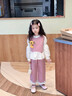 G.DUCKKIDS小黃鴨童裝女童春秋款套裝2025新款兒童女孩寶寶秋季秋裝早秋衣服 粉色三件套 120 (建議105-115cm 4-5.2周歲) 曬單實(shí)拍圖