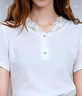 百圖betu女裝2025夏季新款T恤甜美蕾絲連帽短袖百搭顯瘦上衣女2507T60 白色 M 曬單實拍圖