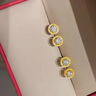 千葉珠寶黃金足金黃金鑲嵌鋯石耳釘百搭耳飾計價禮物送女友情人節(jié)禮物 金重約1.78g/黃金鑲鋯養(yǎng)耳針 足金耳釘/支持多退少補(bǔ) 曬單實拍圖