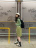 GUUKA TECH山系戶(hù)外長(cháng)袖t恤男士打底衫2025新情侶裝防曬衣服運動(dòng)透氣速干衣 淺綠色 M 曬單實(shí)拍圖