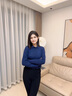 NAOTIEA納奧蒂爾小帆船翻領(lǐng)長(cháng)袖POLO衫上衣女2025春秋新款保羅女裝T恤 藏青色 4XL （建議140-155斤） 曬單實(shí)拍圖