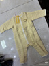 minibala巴拉嬰幼兒連體衣條紋背帶假兩件可外穿寶寶衣服新款2025秋新款 白咖色調00415 90cm 曬單實拍圖