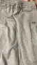 gxg.jeans男裝 休閑褲2024年秋季刺繡寬松針織束腳褲運(yùn)動(dòng)衛(wèi)褲 淺灰色-B XL (180) -32碼 曬單實(shí)拍圖