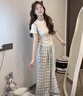 若盼2025夏季新款百搭氛圍感鹽系學(xué)院風(fēng)辣妹韓系修身顯瘦短袖百搭高腰 【套裝】修身顯瘦短袖+高腰闊腿 L 105-120斤內(nèi) 曬單實(shí)拍圖
