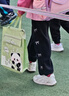 左西女童運動(dòng)裝兒童秋裝褲子長(cháng)褲2025新款女孩甜美衛褲潮 黑色 140 曬單實(shí)拍圖