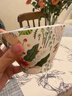 GIOIO歐式七彩云花手柄碗米飯碗創(chuàng  )意餐具甜品沙拉碗不規則個(gè)性陶瓷盤(pán)子 七彩云花-木柄葉子盤(pán) 曬單實(shí)拍圖