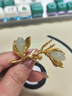 老鳳祥S925銀玉蘭花胸針高檔女輕奢大氣女士生日禮物女生精致小眾實(shí)用 玉蘭花和田玉胸針+品牌禮盒 曬單實(shí)拍圖