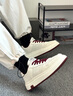 奧康空軍一號板鞋男夏秋季休閑運動(dòng)鞋厚底增高2025新款鞋子男皮鞋百搭 白紅 40 曬單實(shí)拍圖