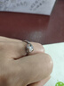 周大金 CHOW TAI KING莫桑鉆戒足銀訂求婚戒指女生款生日表白禮物送女友老婆結婚紀念日 曬單實(shí)拍圖