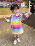 G.DUCKKIDS小黃鴨童裝女童連衣裙秋裝2025新款兒童裙子洋氣小女孩連帽衛(wèi)衣裙 花色 80 7-11月(建議寶寶75-85cm)cm 曬單實(shí)拍圖