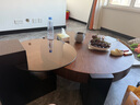 帕沙曼圓形實(shí)木茶幾中古風(fēng)小戶(hù)型家用客廳創(chuàng  )意鋼化玻璃茶幾小桌子6246Y 【加粗桌腳】0.9米茶幾組合 設計師新款 曬單實(shí)拍圖