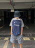 LAZY DAY TREND戶外撞色半拉鏈速干運動T恤男美式薄款涼感防曬短袖上衣 深海蘭 M 曬單實拍圖