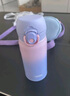 膳魔師（THERMOS）吸管保溫杯350ml男女士?jì)和?16L保冷水杯子含包袋TEMI-350S PG 曬單實(shí)拍圖