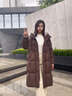 艾萊依羽絨服女士2025冬季新款千鳥(niǎo)格拼接泡芙羽絨服插肩袖設計顯瘦外套 朱古力 M 【建議110-130斤】160 曬單實(shí)拍圖