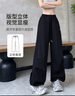 雪茜曼刺繡工裝褲女2025年新款寬松休閑百搭速干戶外登山傘兵直筒休閑褲 曬單實(shí)拍圖