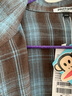 大嘴猴（paul frank）日系復(fù)古高級感格子襯衫男春秋新款格紋寬松休閑長袖男裝襯衣外套 藍色2382C【官方正品】 3XL 【建議170-200斤】 曬單實拍圖