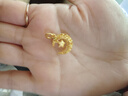 周大福星星攬?jiān)滦窃驴棄?mèng)足金黃金吊墜女(工費(fèi)360)約2.65g EOF1634 曬單實(shí)拍圖