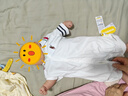 DUUDUU新生兒夏季純棉衣服周歲寶寶短袖連體衣嬰兒外出哈衣 白  80cm  曬單實拍圖