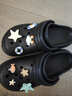 名創(chuàng)優(yōu)品（MINISO）洞洞鞋女款2025新款eva防滑防臭沙灘鞋增高涼拖鞋女夏季外穿 黑色+海洋星星(10個)滴塑 40-41 曬單實拍圖