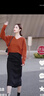 唐謎西裝半身裙女秋季女裝2025新款高腰通勤包臀裙中長(cháng)款后開(kāi)叉一步裙 毛呢-黑色-長(cháng)款70CM起 L (28) 【105-115斤】 曬單實(shí)拍圖