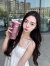 唐帕（TANGPA）高檔純鈦保溫杯外出便攜式高顏值咖啡杯女生吸管水杯生日禮物鈦杯 櫻雪粉【內(nèi)外純鈦+純鈦吸管】 曬單實(shí)拍圖