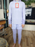李寧（LI-NING）兒童泳衣分體長袖長褲溫泉沙灘防曬女童沖浪服游泳裝0251紫160 曬單實拍圖