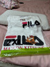 FILA 斐樂(lè )官方男子針織短袖衫2025夏新款狐貍刺繡休閑舒適純棉T恤 云菇白-WT 2XL 185/104A/XXL 曬單實(shí)拍圖