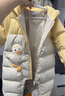 巴拉巴拉童裝嬰兒羽絨服連體衣寶寶2025新款冬裝加厚保暖哈衣爬服萌趣造型 咖色小鴨子-白鴨絨 100 cm-充絨量107g 曬單實拍圖