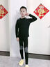 艾卡諾 I.KARNOW男童發(fā)熱秋衣秋褲兒童中大童加絨加厚蠶絲德絨套裝男寶寶保暖內衣 8159黑拼灰【德絨發(fā)熱·羊毛鎖溫】右1套 120 曬單實(shí)拍圖