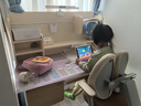 愛果樂（IGROW）兒童學習桌家用寫字桌課桌椅套裝升降桌子中小學生實木書桌子1.2m 幾何貓+星際椅2.0Se+感光燈 橘 曬單實拍圖
