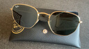 RayBan男女款太陽鏡六邊形金屬復(fù)古潮流防曬墨鏡0RB3548N 尺寸54 曬單實(shí)拍圖