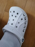 卡駱馳crocs洞洞鞋貝雅男鞋女鞋輕便耐磨一腳蹬拖鞋休閑鞋|10126 白-100 40 (250mm) 曬單實(shí)拍圖