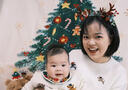 G. DUCKKIDS小黃鴨炸街親子裝刺繡小狗毛衣秋冬韓版一家三口寬松套頭母女針織 白色 66 嬰兒哈衣 (8-13斤) 曬單實(shí)拍圖