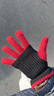 MINISO手套女冬季防寒保暖加長(cháng)護腕學(xué)生韓版百搭兩用拼色針織手套可觸屏 紅灰色【防寒/保暖/可觸屏】 曬單實(shí)拍圖