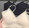 氧心（YANGXIN）兩件裝內(nèi)衣女夏季無痕聚攏文胸無鋼圈背心吊帶運動女士胸罩美背 黑色+香檳【吊帶款】 L 曬單實拍圖