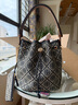 Tory Burch 湯麗柏琦【七夕禮物】T MONOGRAM 提花斜挎水桶包女包TB 166414 Tory 海軍藍(lán) 405 OS 曬單實(shí)拍圖