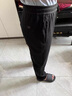 羅蒙（ROMON）春秋新款新疆棉休閑褲男中年直筒高腰免燙寬松大碼休閑運(yùn)動(dòng)褲子 黑色 【春秋】 厚款 XL 【135-150斤】 曬單實(shí)拍圖