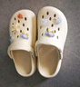 名創(chuàng  )優(yōu)品（MINISO）洞洞鞋男女夏季外穿涼鞋防滑厚底踩屎感包頭涼拖鞋 白色+海洋星星 曬單實(shí)拍圖