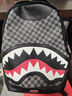 SPRAYGROUND情侶同款風(fēng)SG經(jīng)典老花棋盤格SG鯊魚背包雙肩包常規(guī)男女同款情侶 黑色 曬單實(shí)拍圖