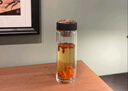雷德夫（LEIDFOR）G22 雙層玻璃杯男士 新款茶水分離茶杯水杯 玫瑰金 500ml 曬單實(shí)拍圖