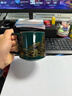 叁旬千里江山溫感變色水杯高檔陶瓷茶杯馬克杯家用中式辦公室咖啡杯子 千里江山_溫感水杯【墨綠】 曬單實(shí)拍圖